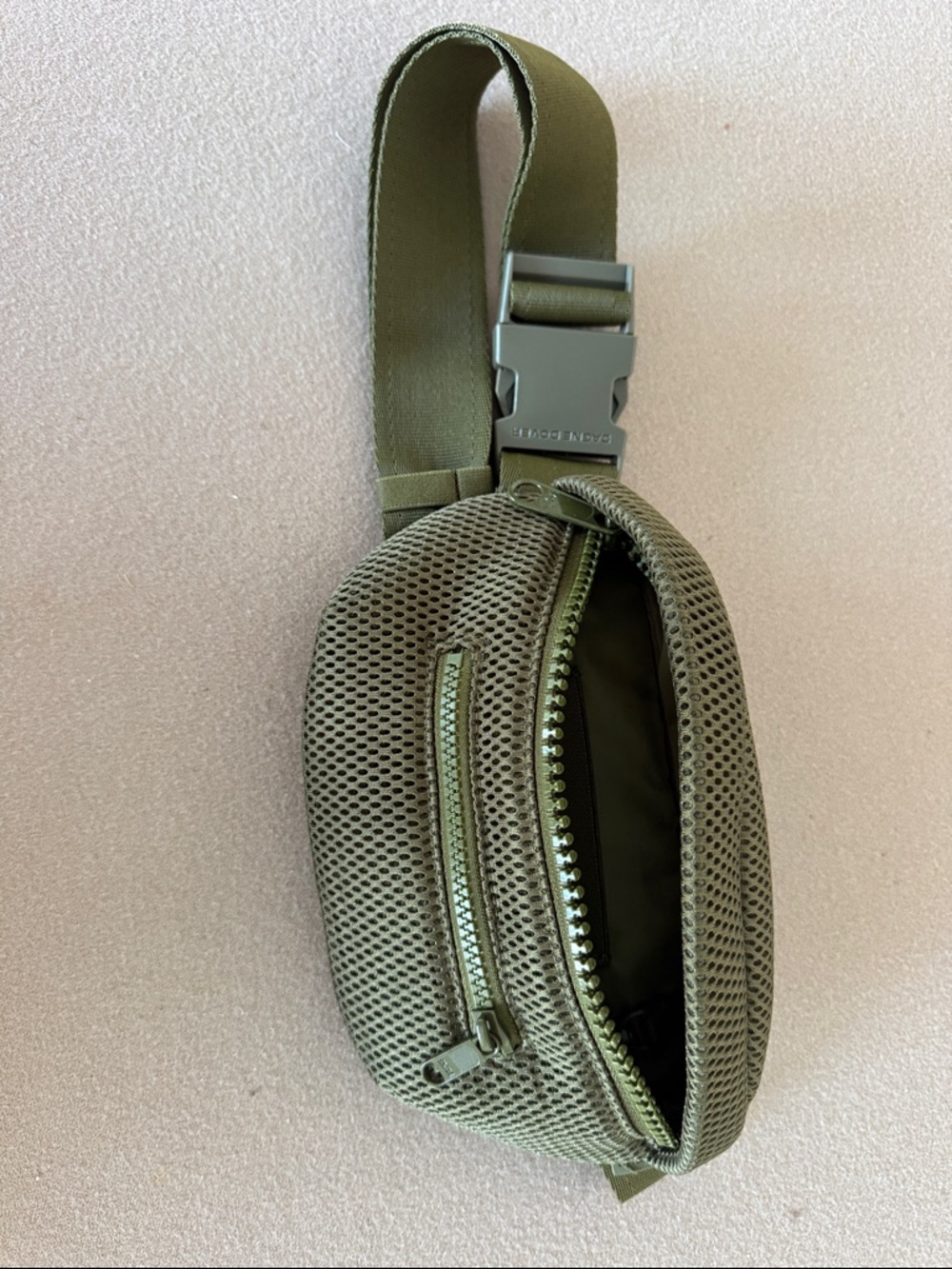Dagne Dover Dark Moss Mesh Crossbody Belt Bag - Picture 3 of 10